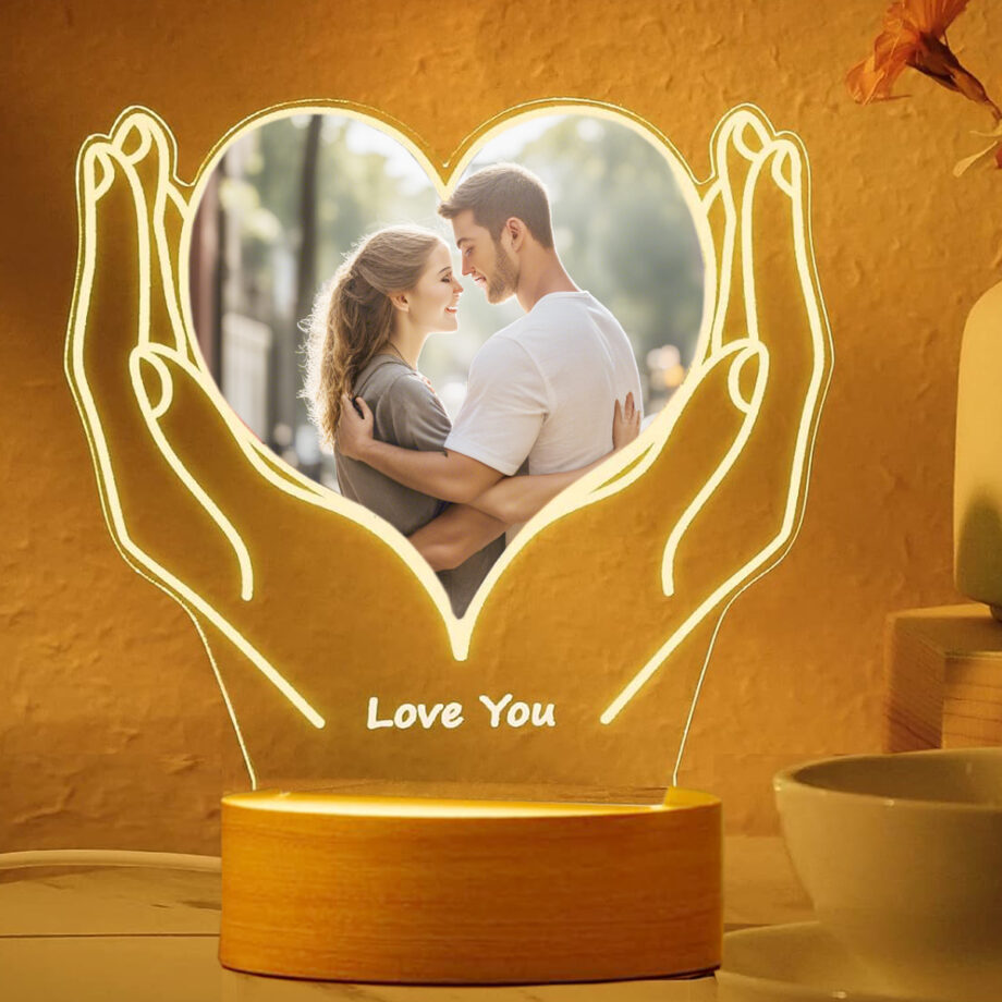 Customized Photo Acrylic Night Light - Perfect Valentine's Day Gift