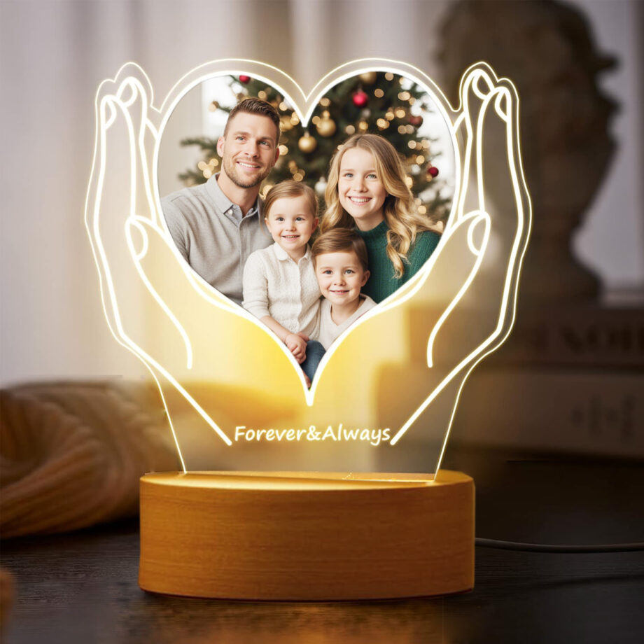 Customized Photo Acrylic Night Light - Perfect Valentine's Day Gift