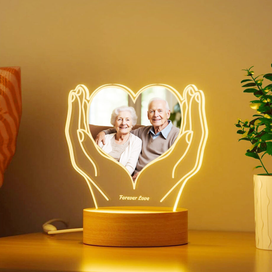 Customized Photo Acrylic Night Light - Perfect Valentine's Day Gift