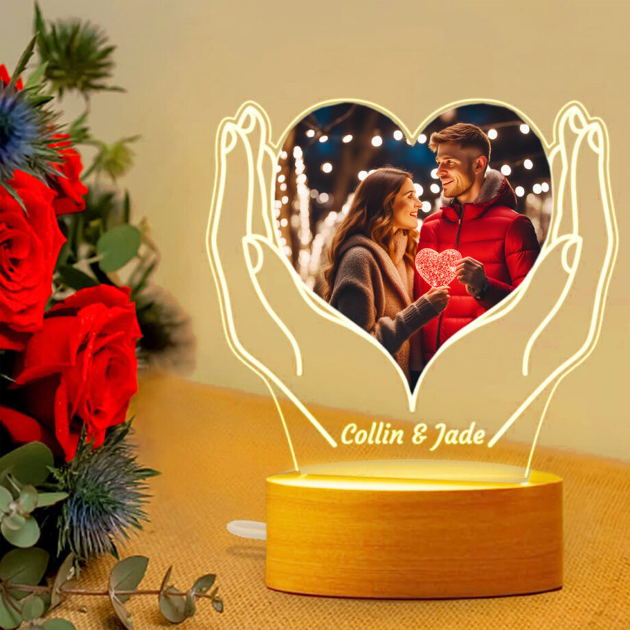 Customized Photo Acrylic Night Light - Perfect Valentine's Day Gift