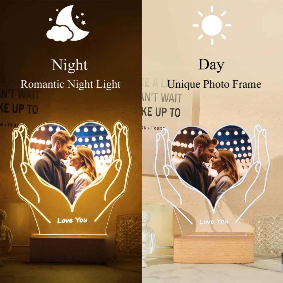 Customized Photo Acrylic Night Light - Perfect Valentine's Day Gift