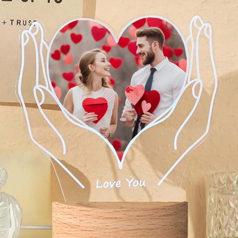 Customized Photo Acrylic Night Light - Perfect Valentine's Day Gift