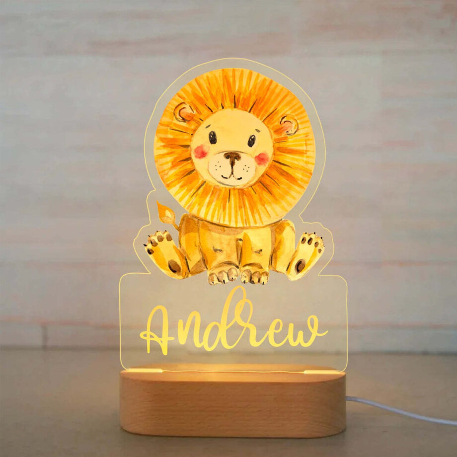 Personalized Bright Night Light Featuring Cute Cartoon Animals for Sweet Dreams - Ideal for a Good Night's Sleep