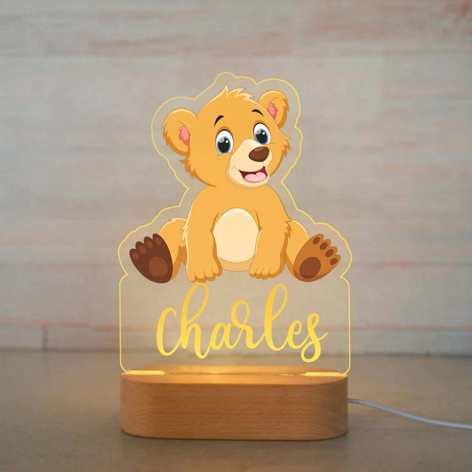 Personalized Bright Night Light Featuring Cute Cartoon Animals for Sweet Dreams - Ideal for a Good Night's Sleep