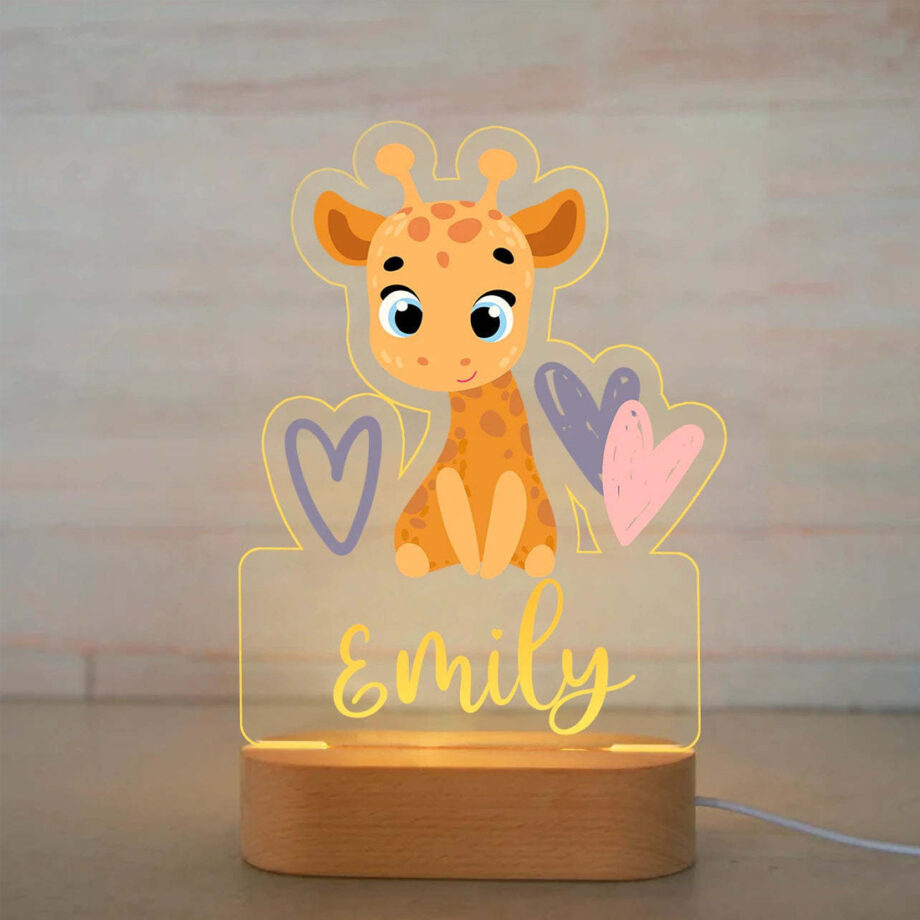 Personalized Bright Night Light Featuring Cute Cartoon Animals for Sweet Dreams - Ideal for a Good Night's Sleep