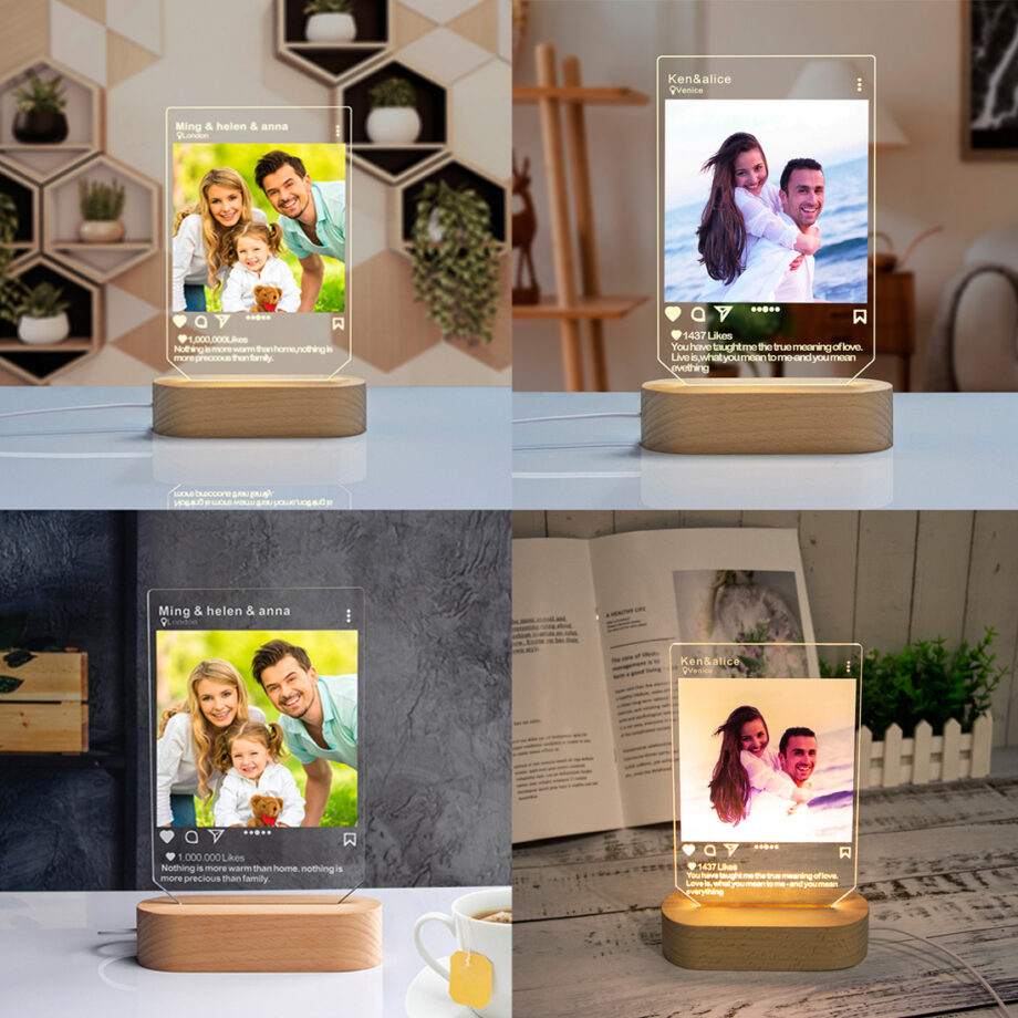 Custom Scannable Spotify Code Acrylic Music Plaque Night Light Lamp - Unique Personalized Home Decor Gift