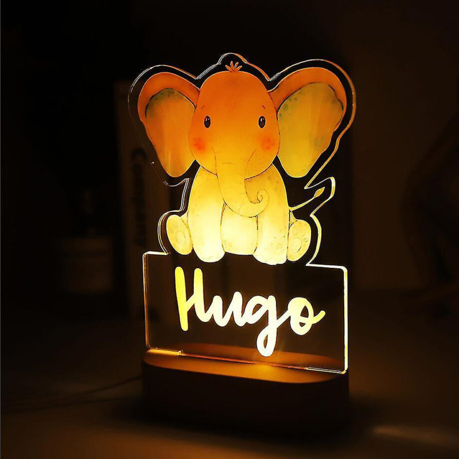 Personalized Bright Night Light Featuring Cute Cartoon Animals for Sweet Dreams - Ideal for a Good Night's Sleep